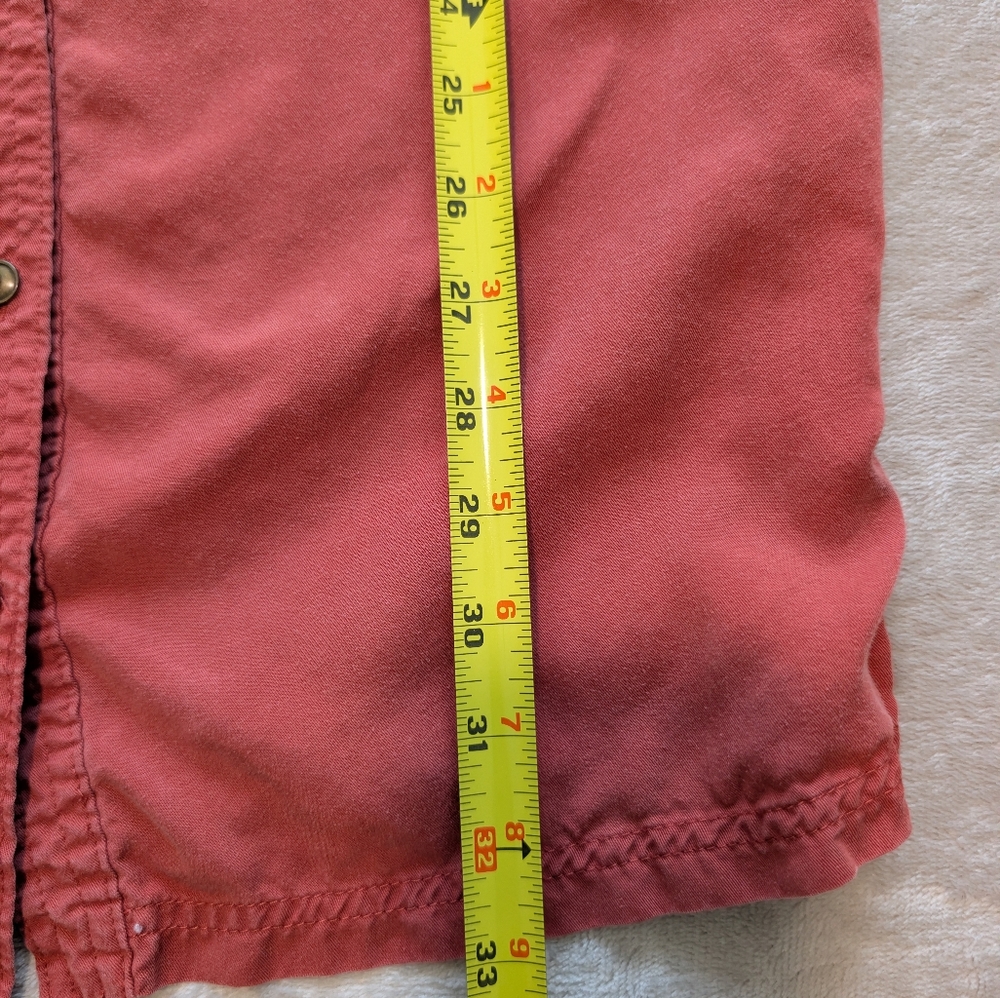 Banana Republic Rust Red Button Up Shirtdress Sz 0 Eco Nature Gorpcore image 10